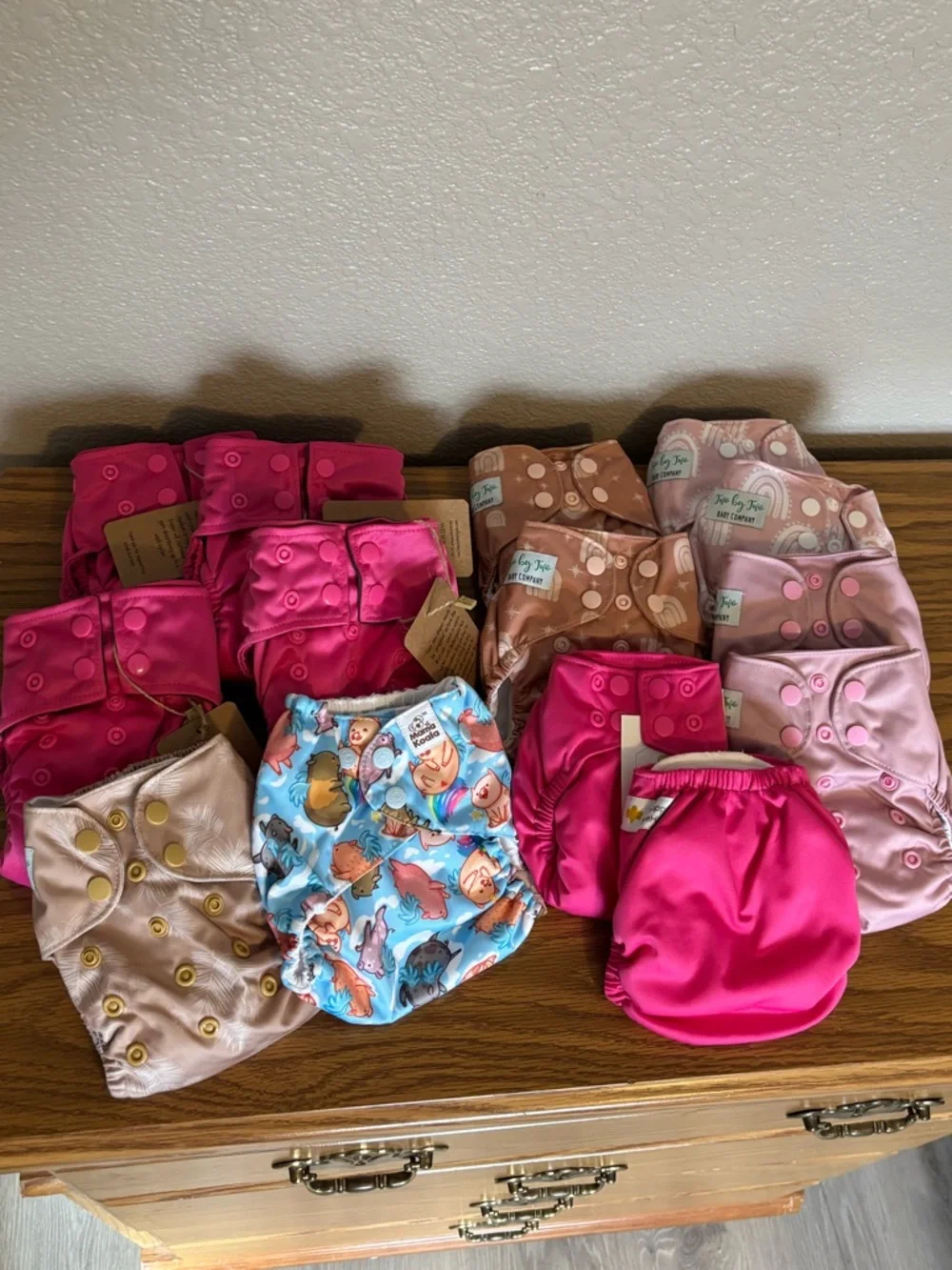 NEW Assorted Newborn Cloth Diaper Lot- AIO, AI2, and Pocket Styles